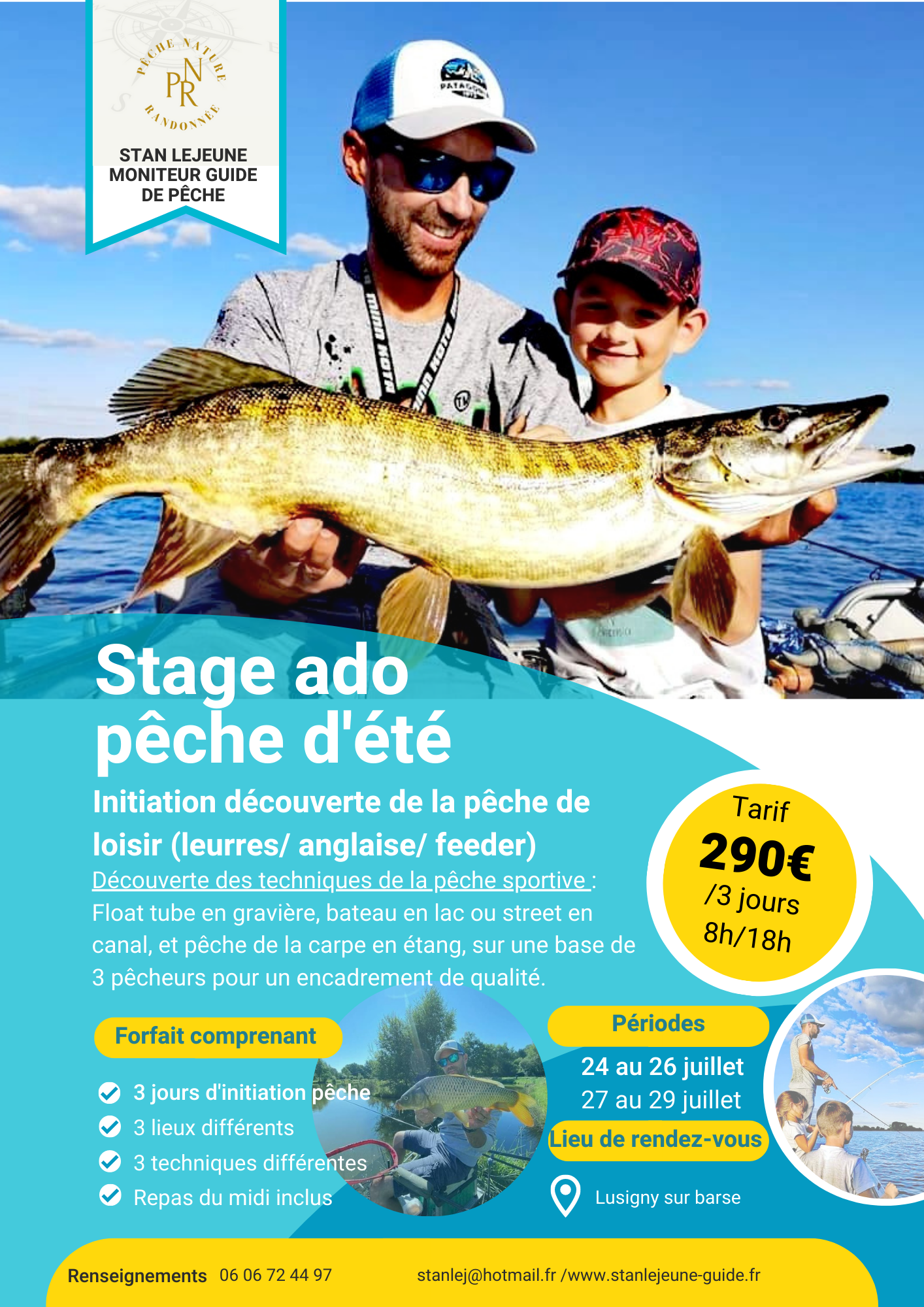 affiche stage pêche