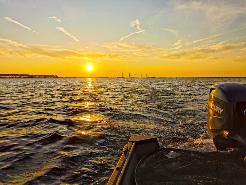coucher de soleil en grand lac hollandais